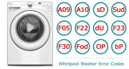 whirlpool washing machine error codes explained
