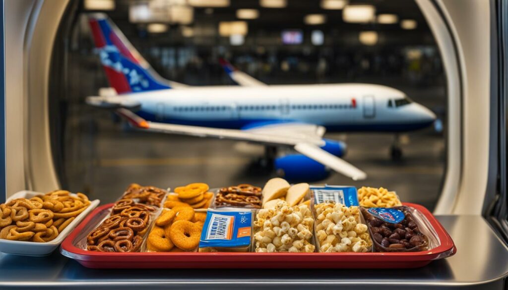 Airplane snacks in microwave