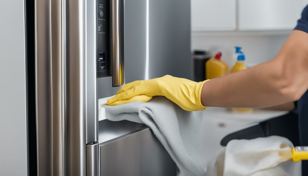 Cleaning refrigerator exterior