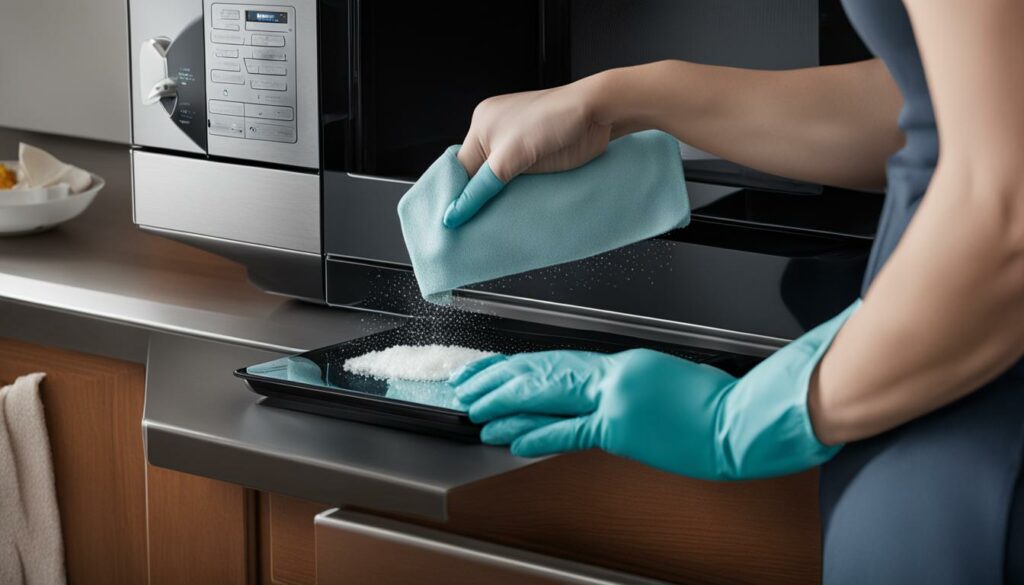 Cleaning the GE Profile Microwave touchpad