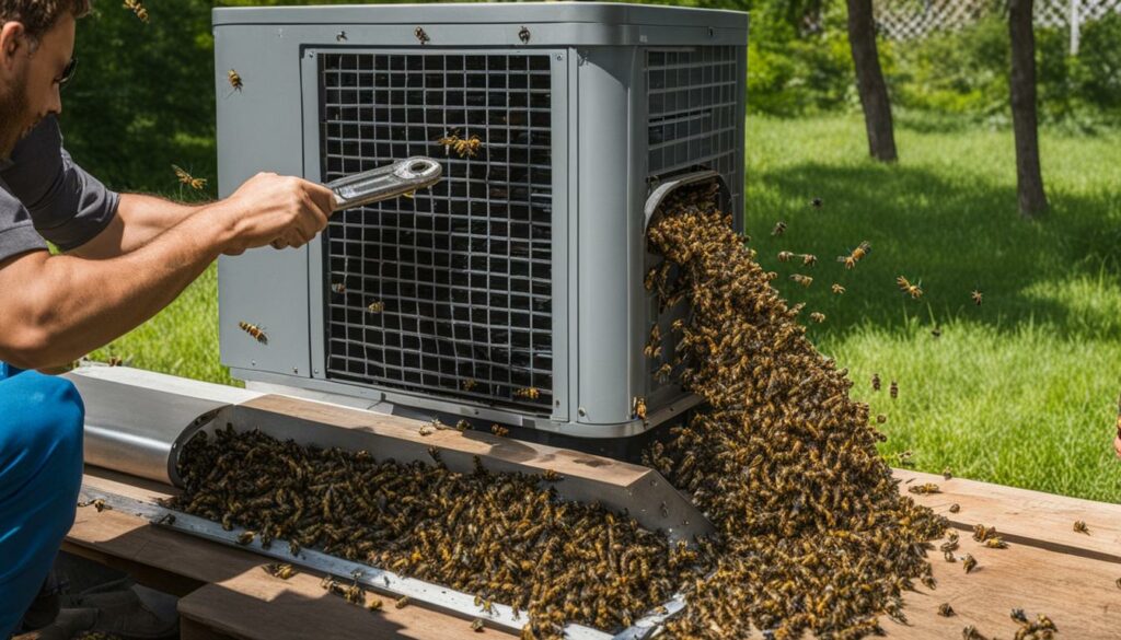DIY bee removal from AC unit