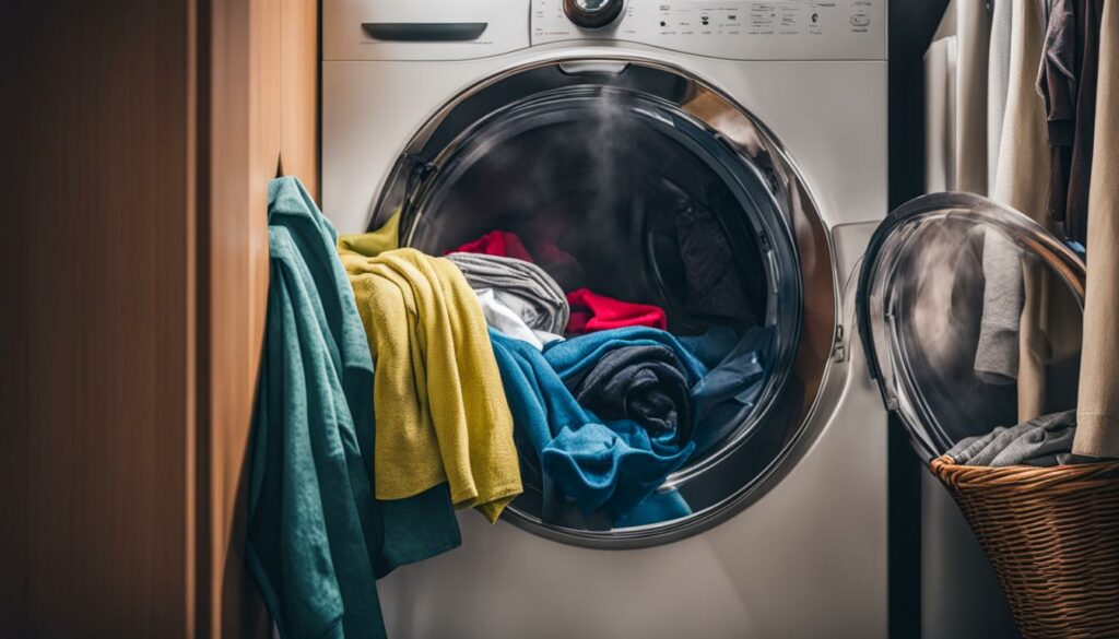 Drying wet clothes in dryer