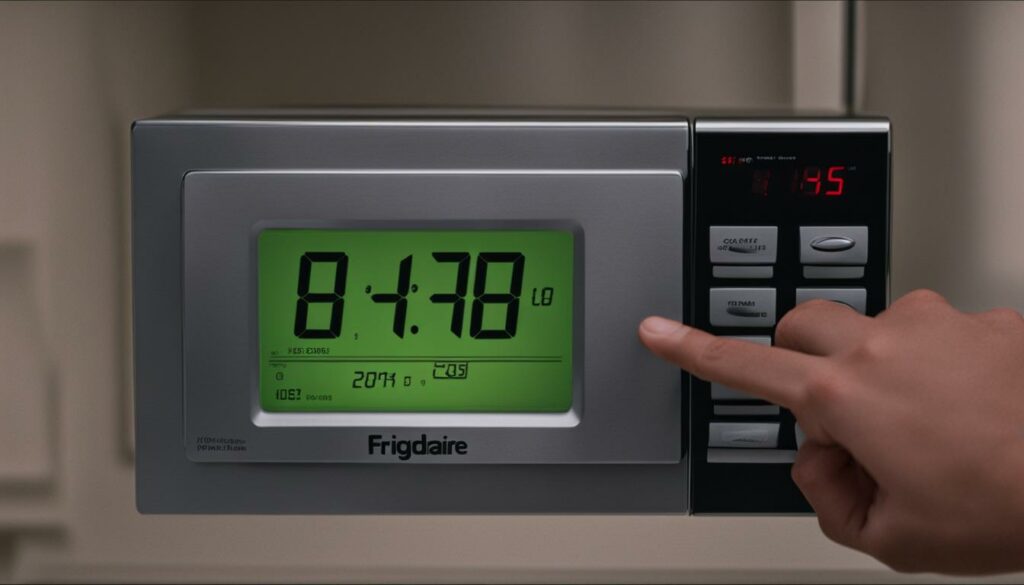 Frigidaire microwave clock set up