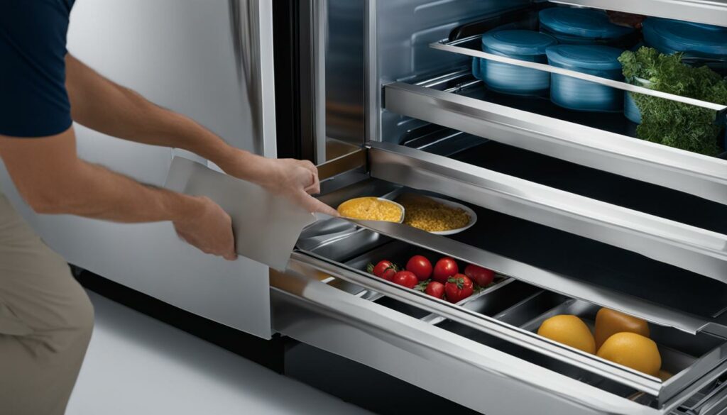 GE Profile refrigerator deli drawer