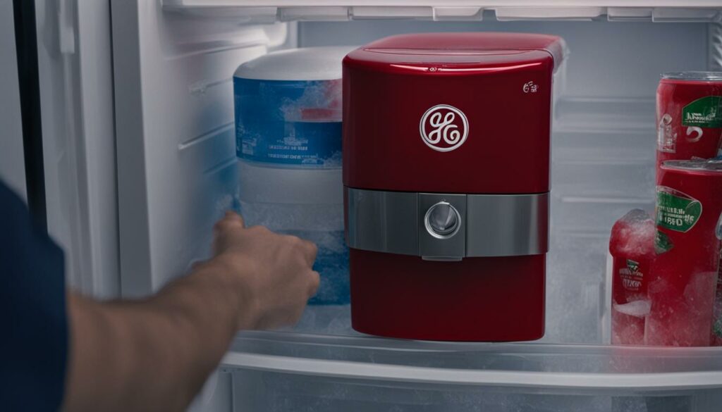 GE refrigerator ice maker not dispensing ice