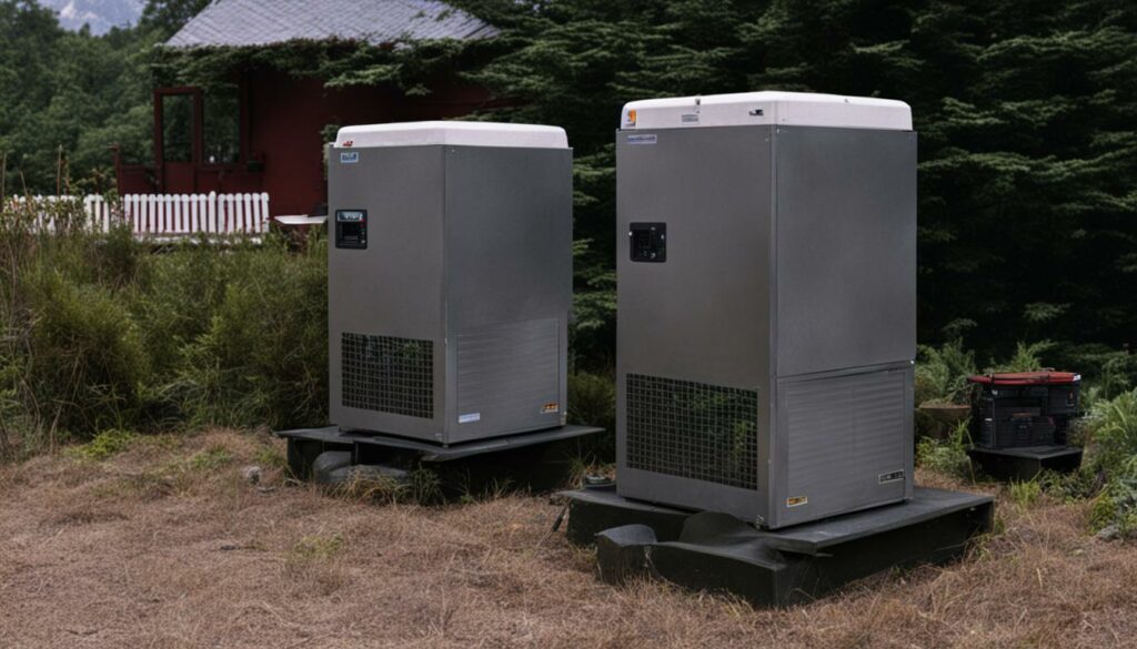 Generator with two refrigerators
