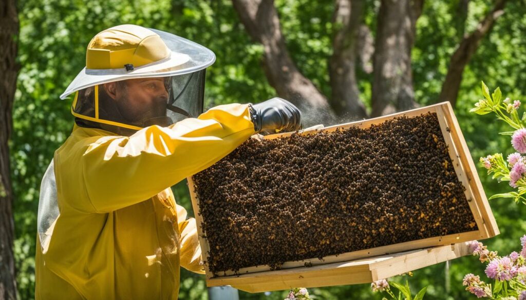 Professional bee removal for air conditioner