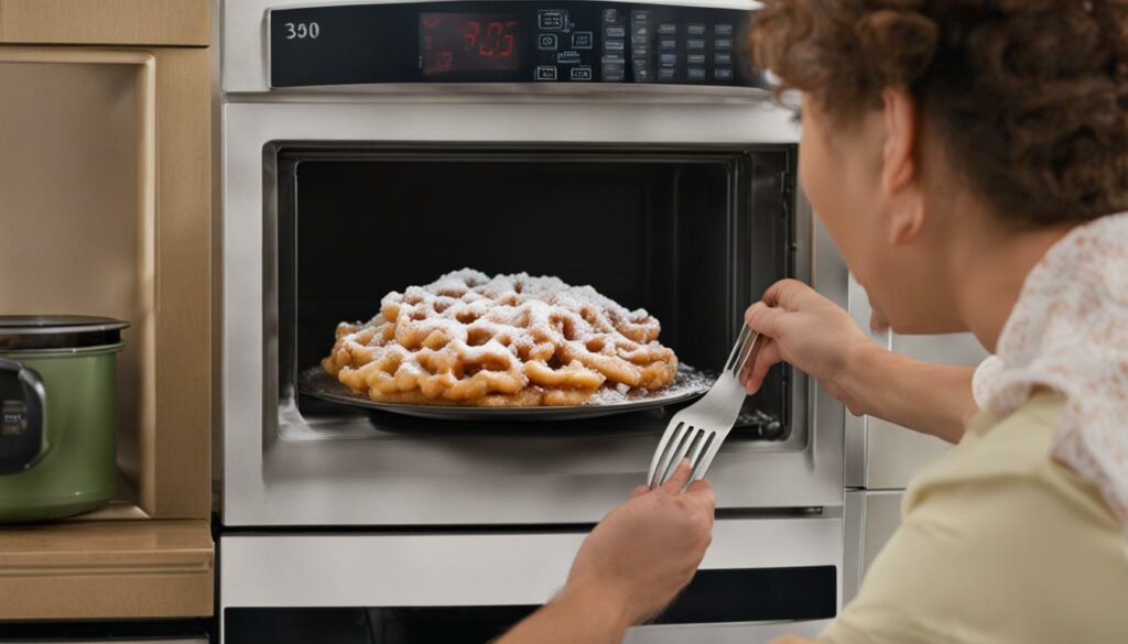 Step-by-step guide to reheating funnel cake in microwave
