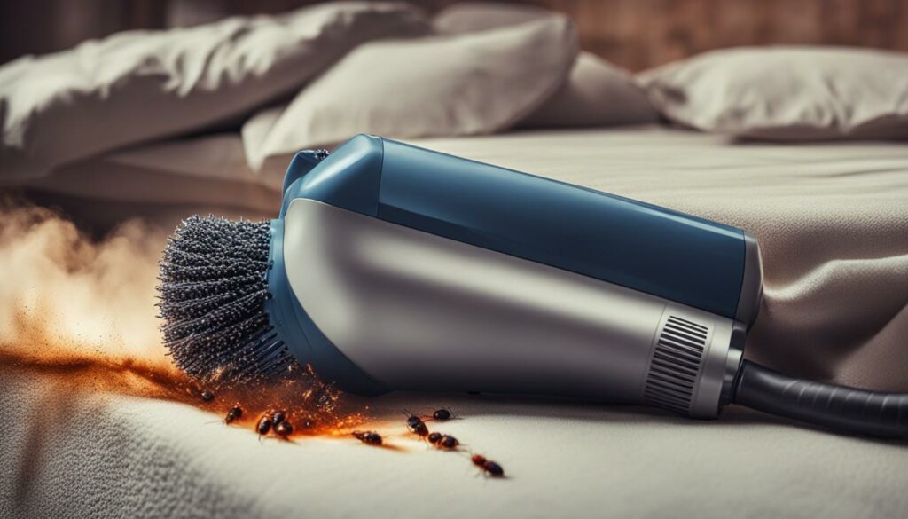 Using heat from a blow dryer to kill bed bugs