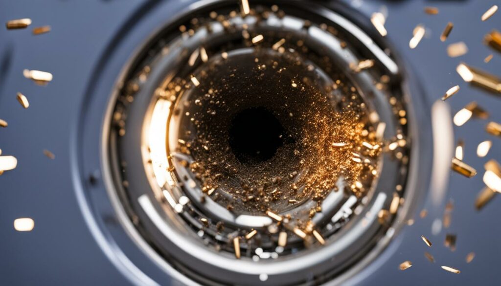 bullet impact movement inside the dryer