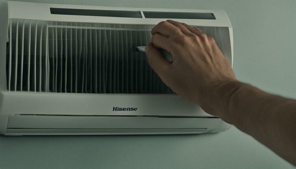 cleaning Hisense portable air conditioner filter