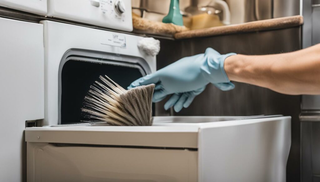 cleaning dryer vent water