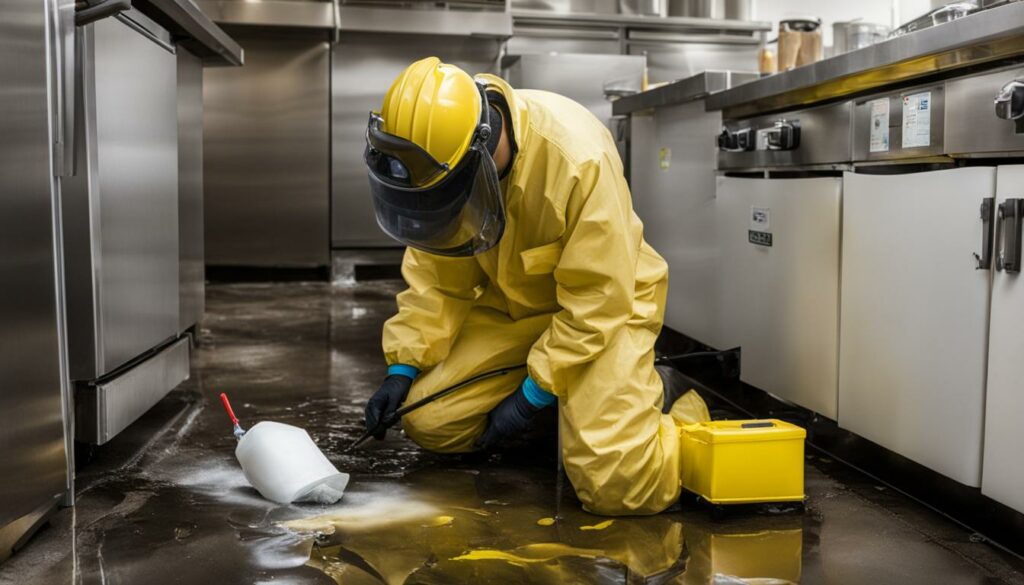 cleaning refrigerant oil spills