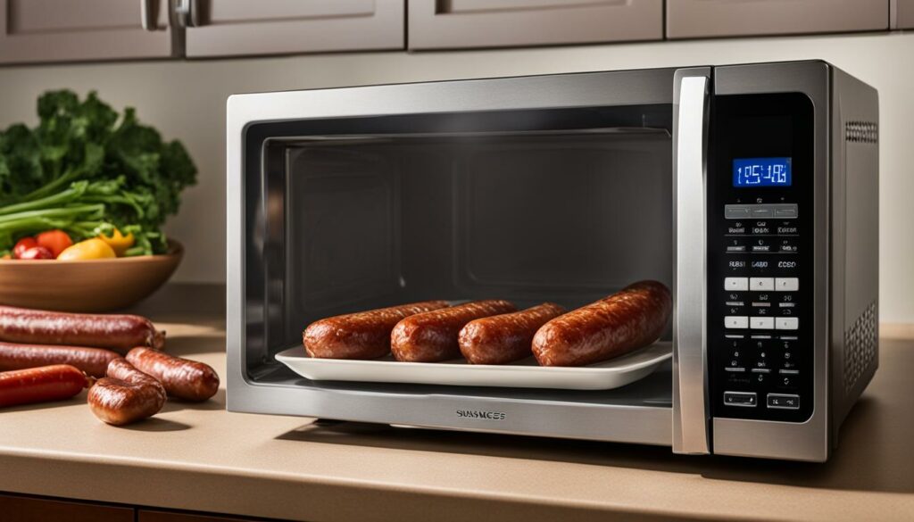 cooking sausage in the microwave safely