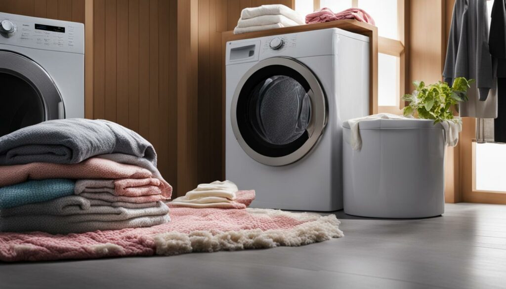 drying clothes in dryer image