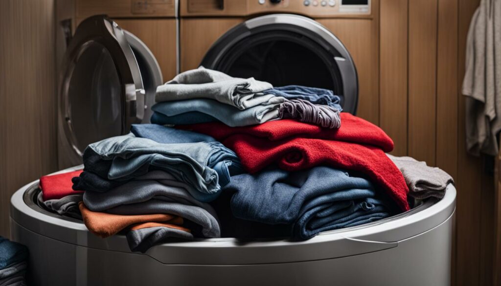 drying wet clothes in dryer