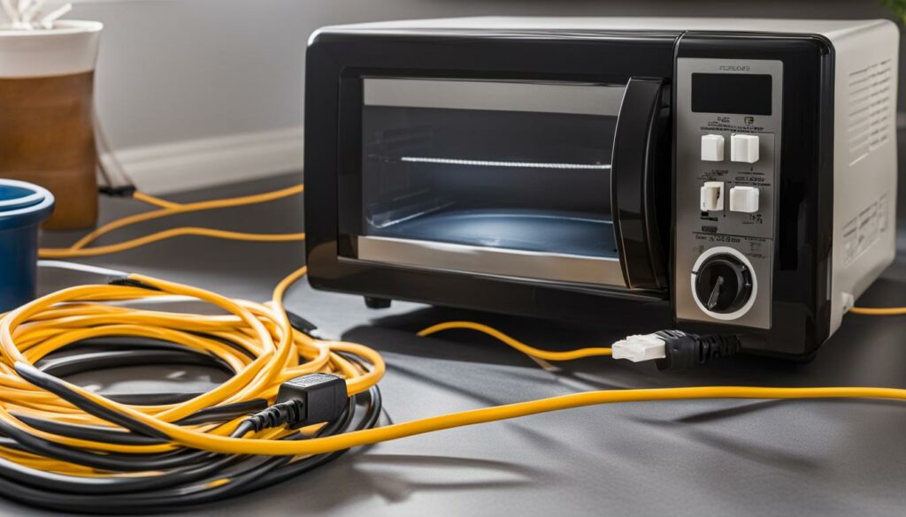 electric code regulations for using extension cords with microwaves