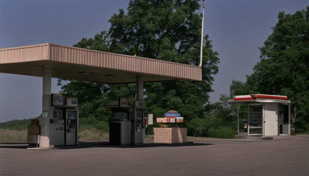 gas station with microwave facilities
