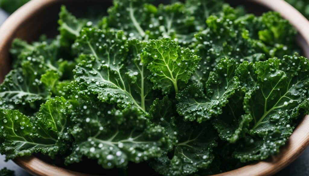 healthy microwave steamed kale