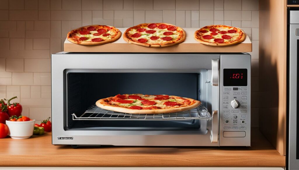 heating pizza slices