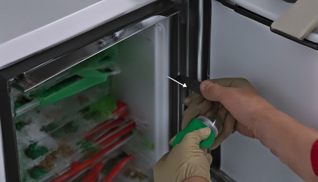 how to clean drain line in refrigerator