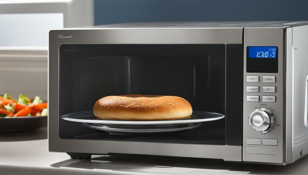 how to microwave a frozen bagel