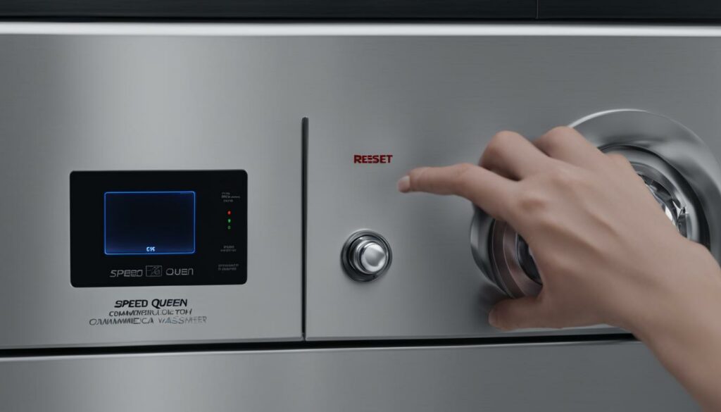 how to reset speed queen commercial washer