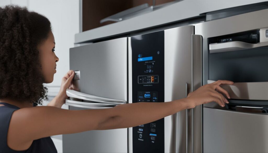 how to restart ge profile refrigerator after power outage