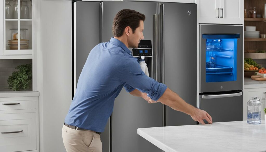 how to turn on ge refrigerator ice maker