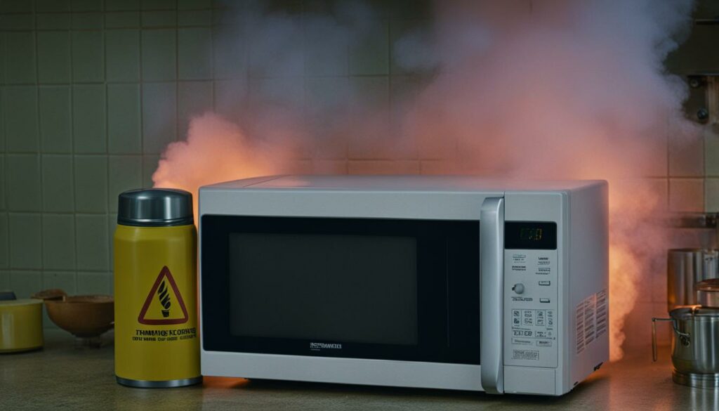 is it safe to microwave thermoses