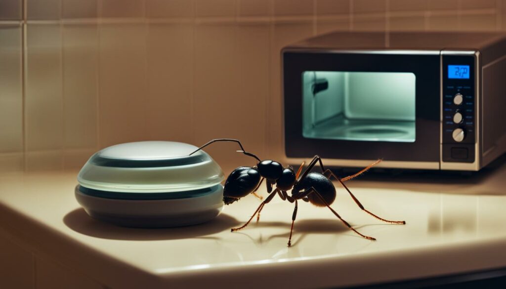 killing ants in microwave