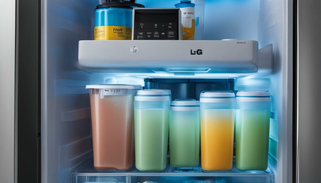 lg refrigerator water filter change light reset