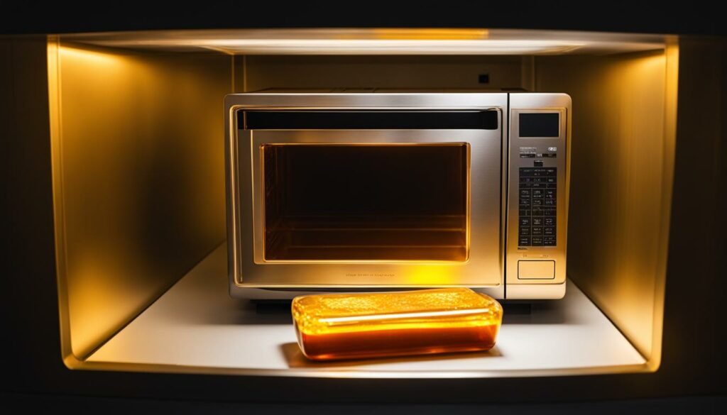 melting gold in a microwave