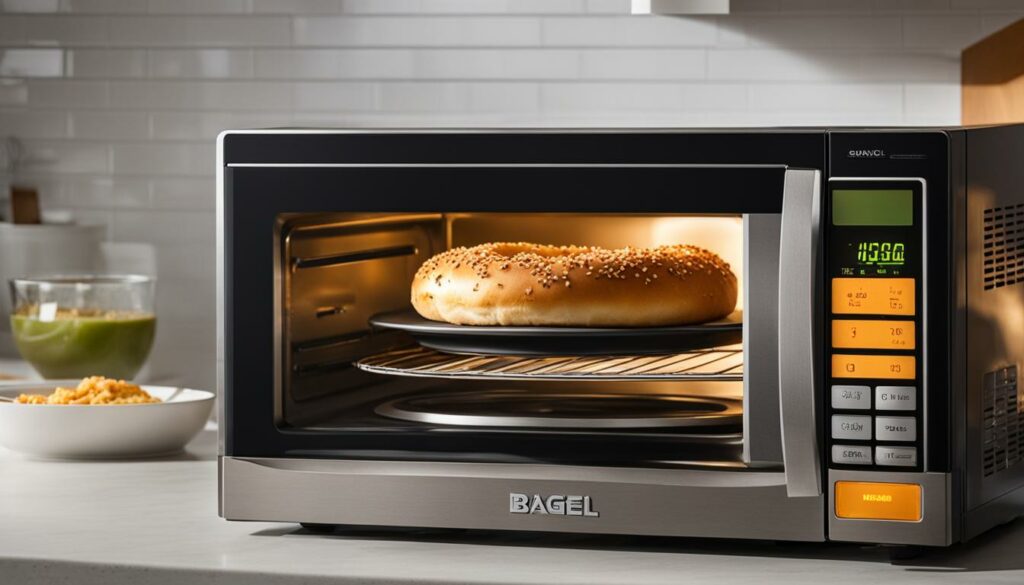 microwave and bagel