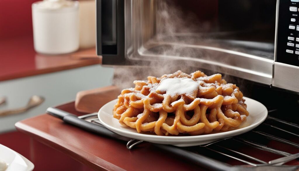 microwave tips for reheating funnel cake