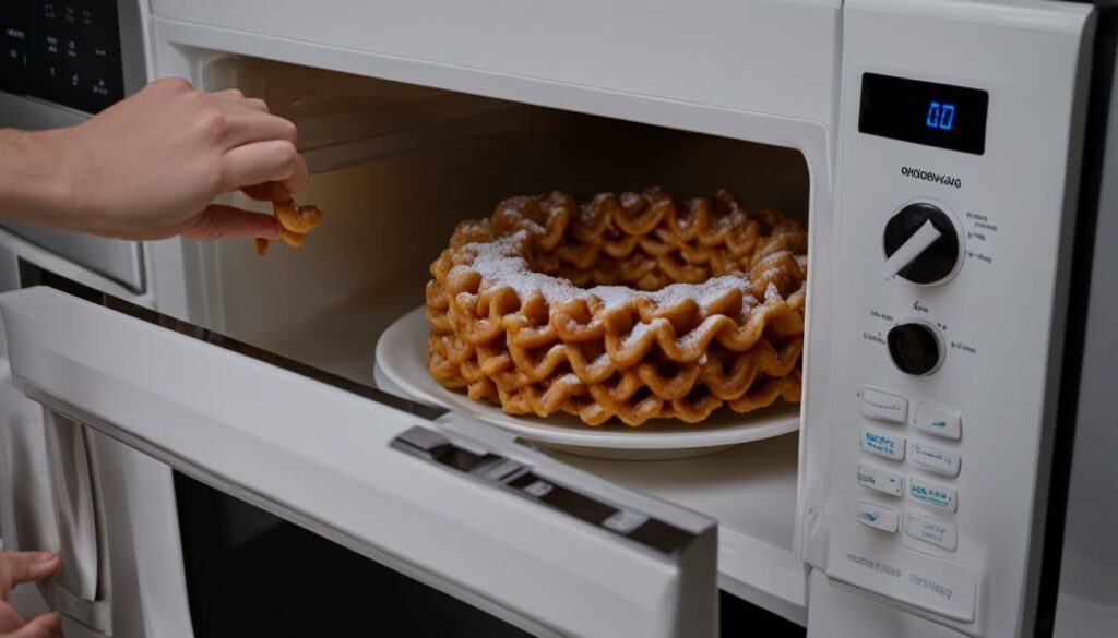 microwave tips for reheating funnel cake