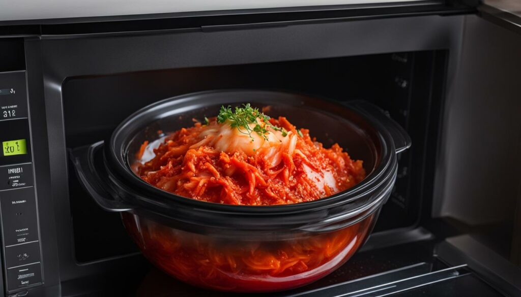 microwaved kimchi