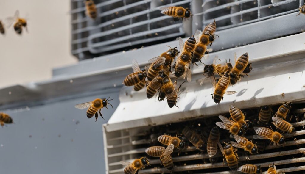 preventing bees from nesting in air conditioner