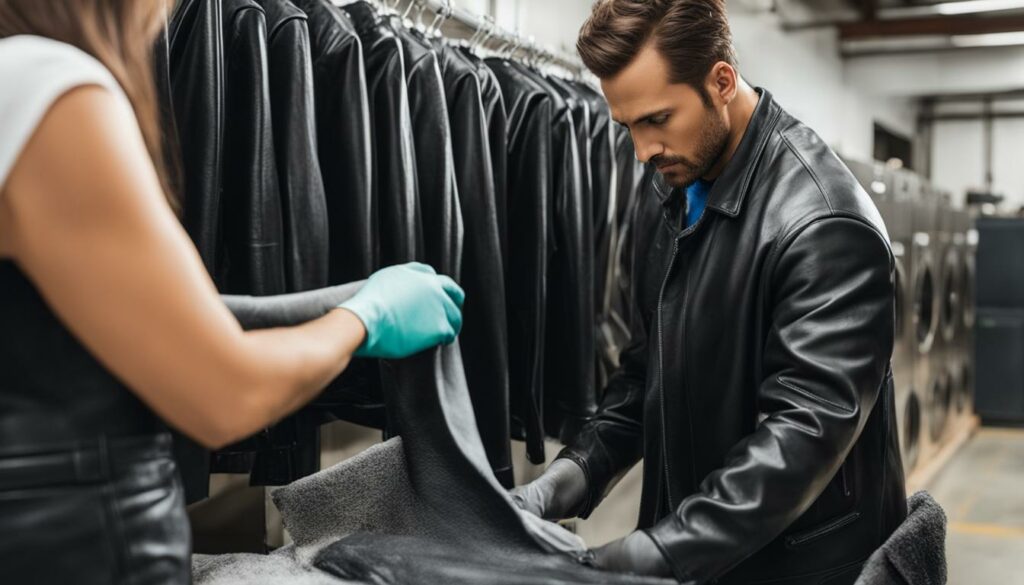 professional leather cleaning and drying