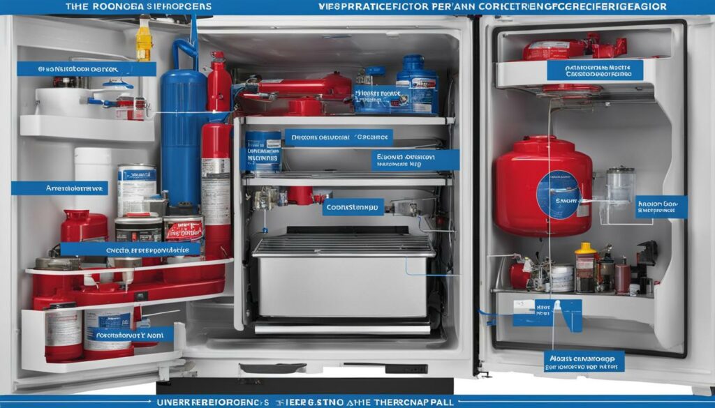 propane refrigerator components image
