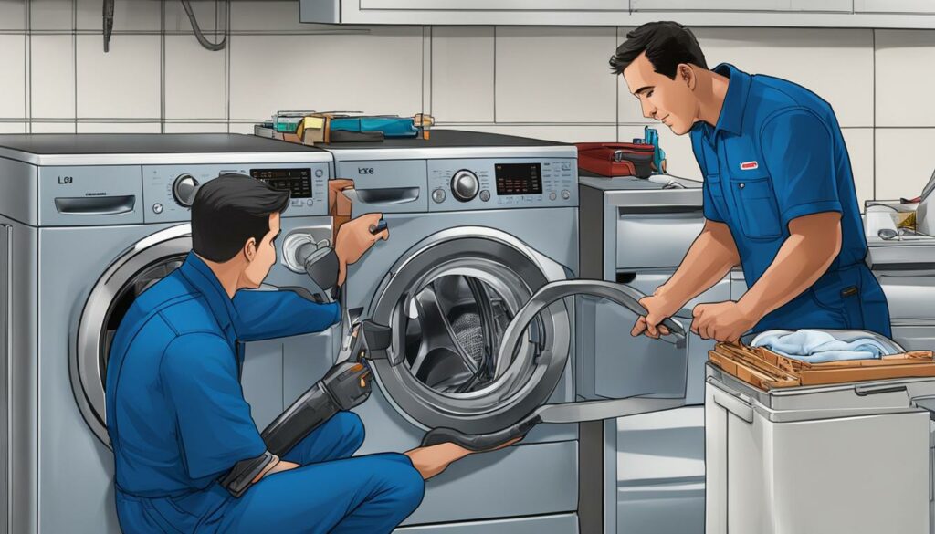 repairing LG washer
