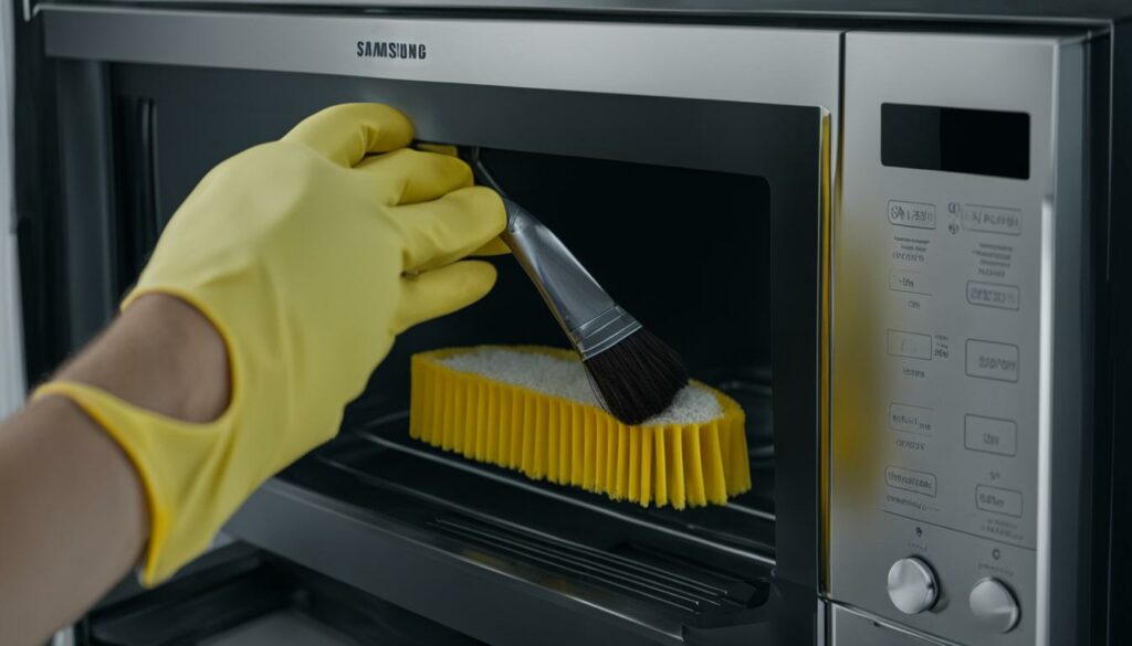 samsung microwave filter cleaning