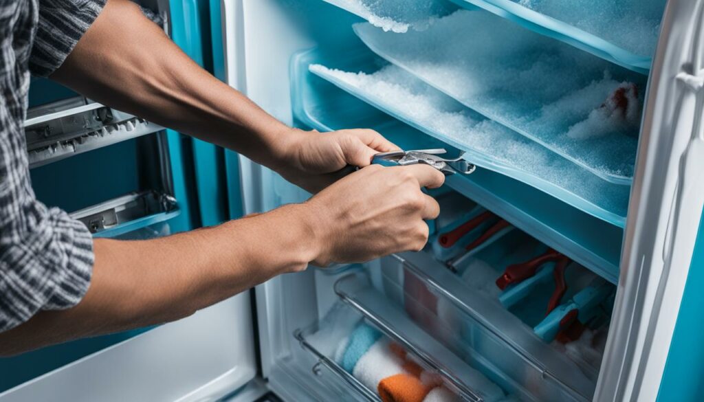solución tubo congelado refrigerador