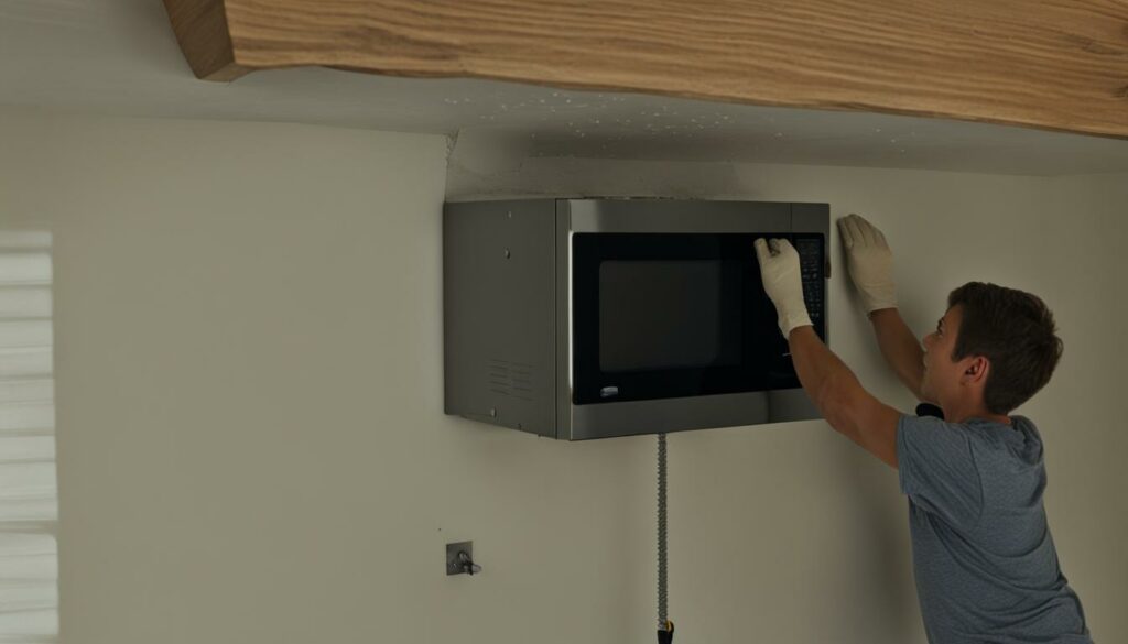 step-by-step guide for installing a microwave without a cabinet