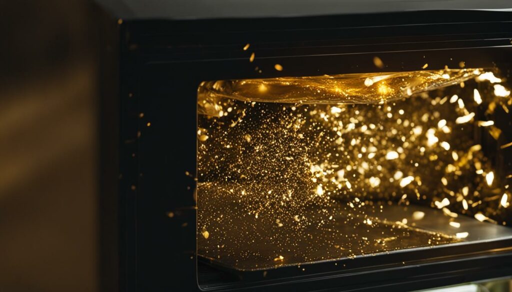 troubleshooting gold melting in microwave