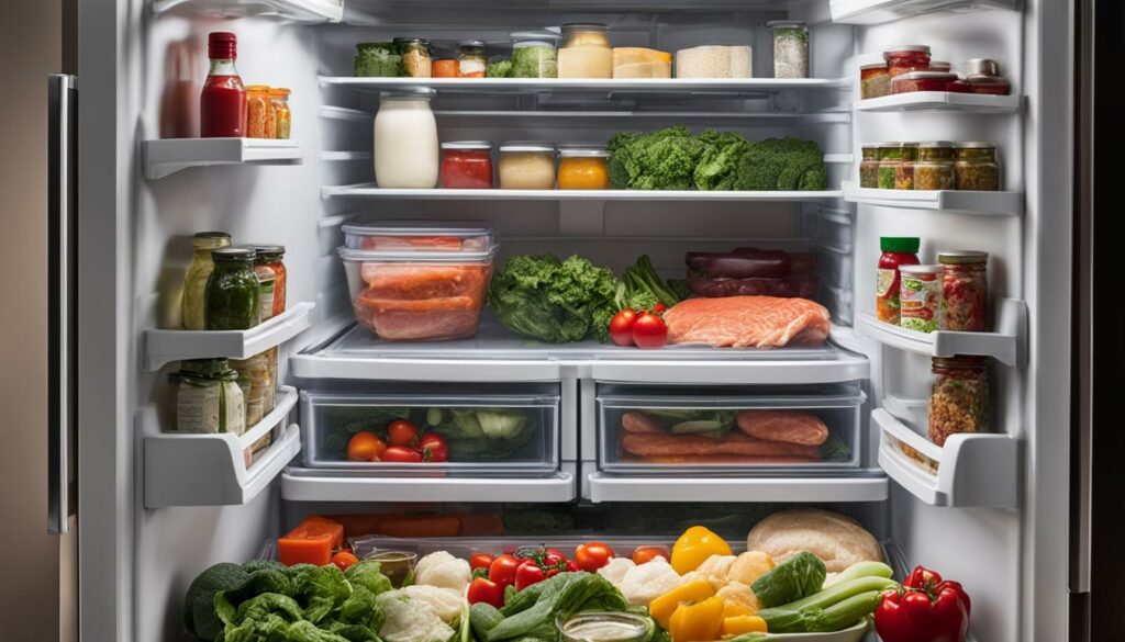 organizing a bottom freezer refrigerator