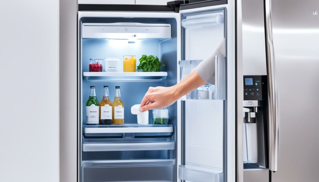 lg refrigerator ice maker reset