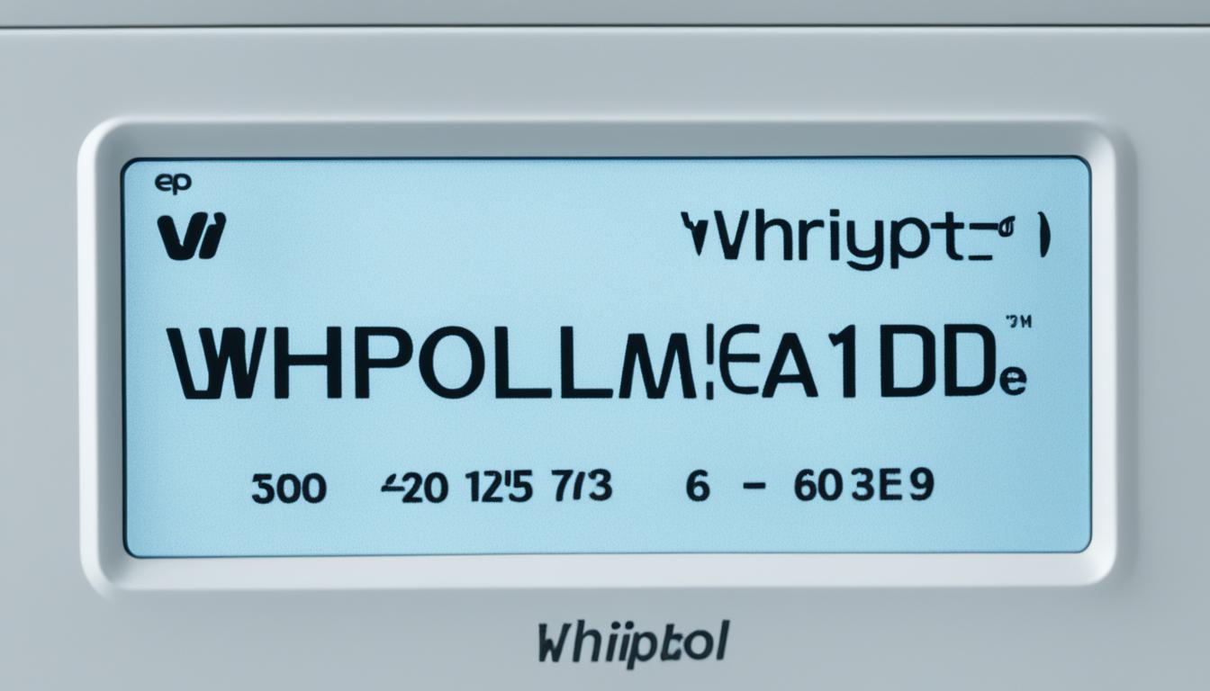 whirlpool front load washer error codes
