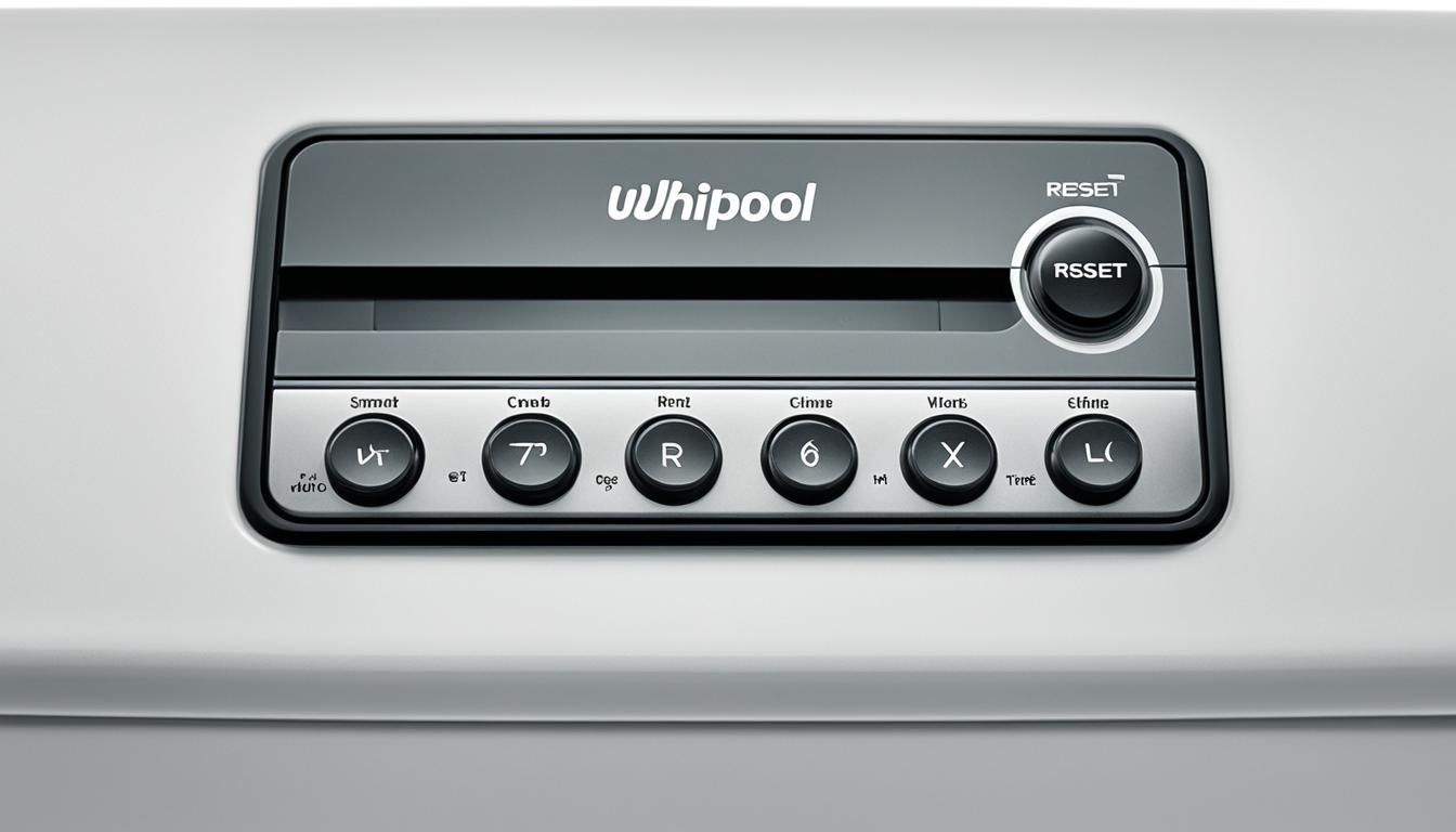 whirlpool washer reset